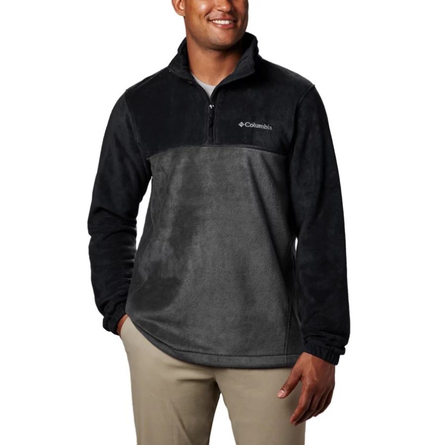 Columbia Steens Mountain Fleecepullover Mit Halbem Reißverschluss Für Herren Schwarz/Grill