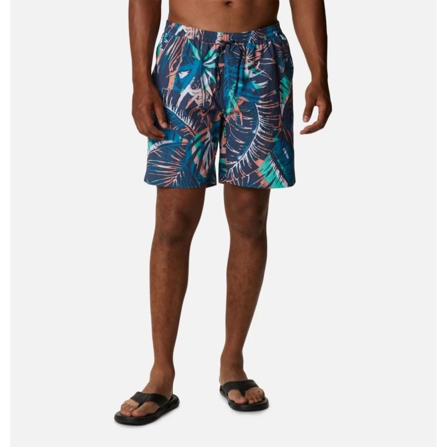 Columbia Sommerdry Shorts Für Herren Dark Mountain King Palms Multi