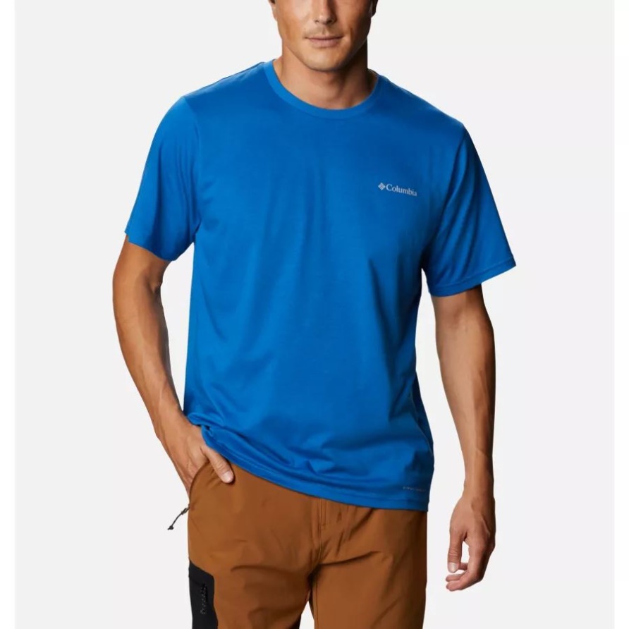 Columbia Sun Trek Kurzarm T-shirt Für Herren Helles Indigo