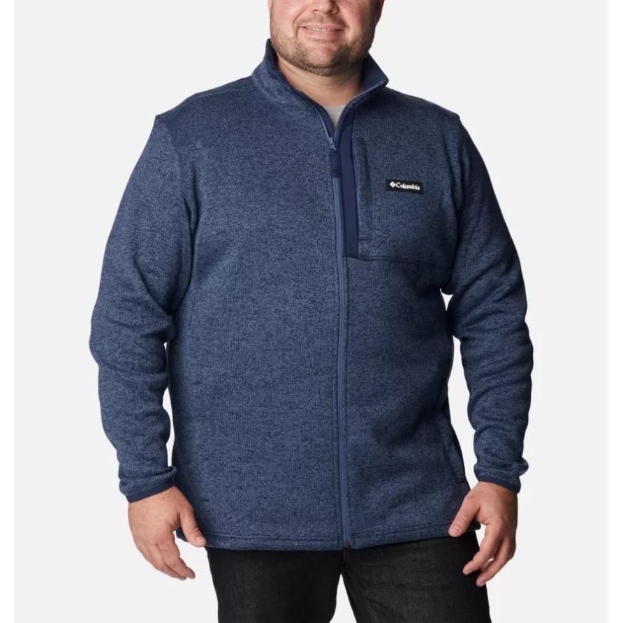 Columbia Herren Pullover Wetterfleece Durchgehender Reißverschluss Big Dark Mountain Heather