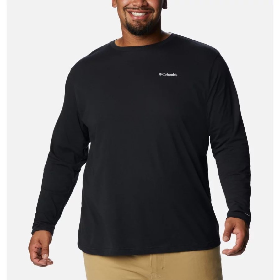 Columbia Herren Thistletown Hills Langarm-Crew-Shirt Groß Schwarz