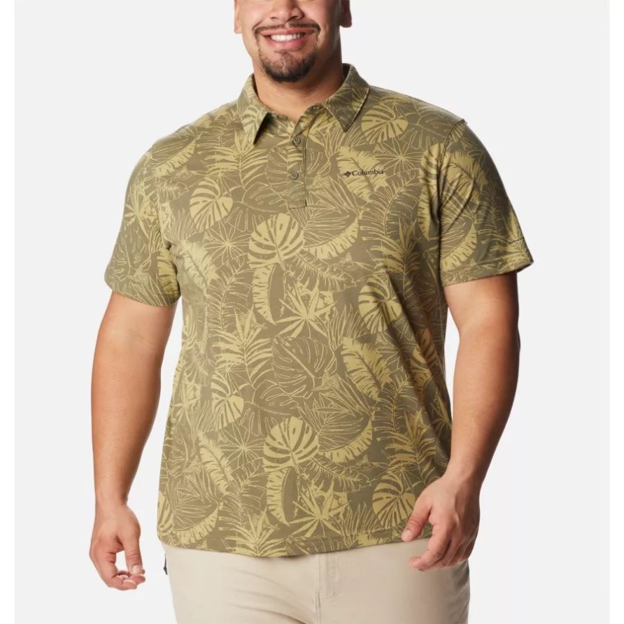 Columbia Herren Thistletown Hills Polo Big Stone Green King Palms