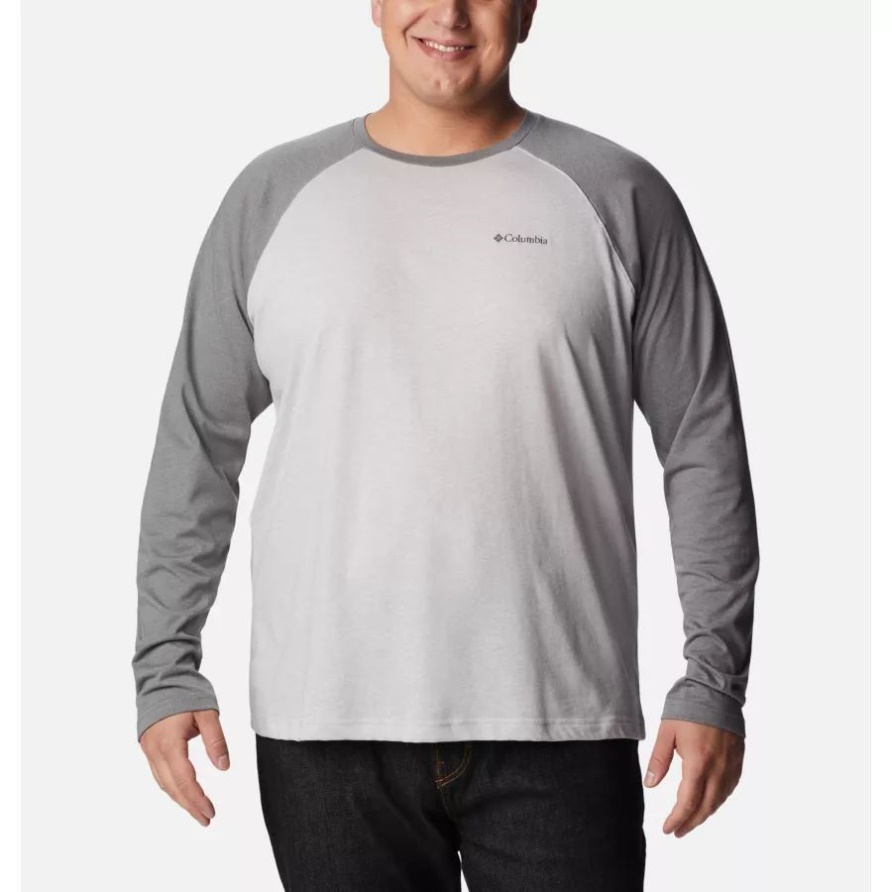 Columbia Thistletown Hills Raglanhemd Für Herren, Groß Columbia Grey Heather/City Grey Heather
