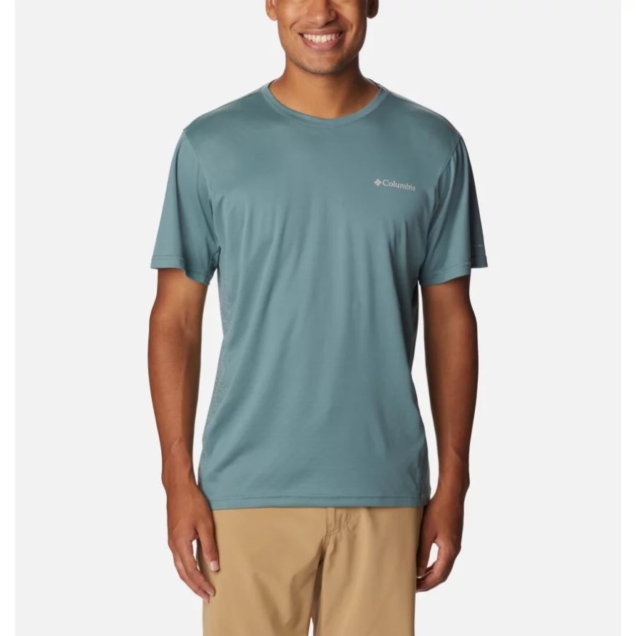 Columbia Herren Zero Ice Cirro-cool Kurzarmhemd Metal/metal Heather