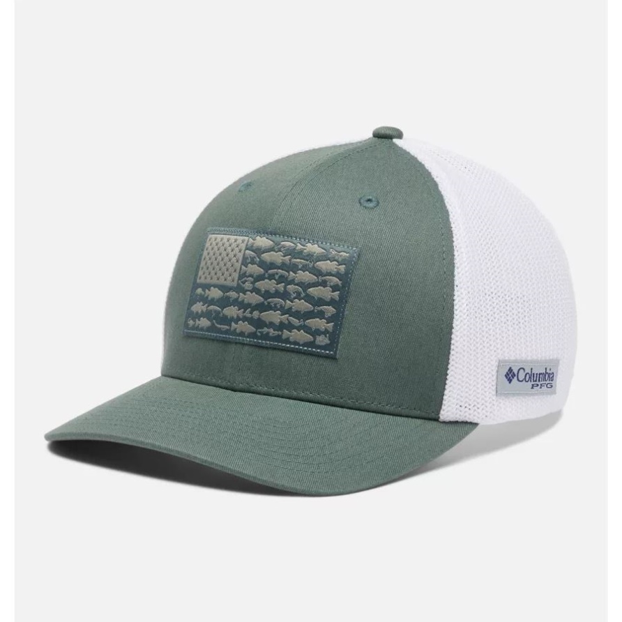 Columbia Metal/bass Flag Pfg Fish Flag Mesh Ball Cap Hohe Krone