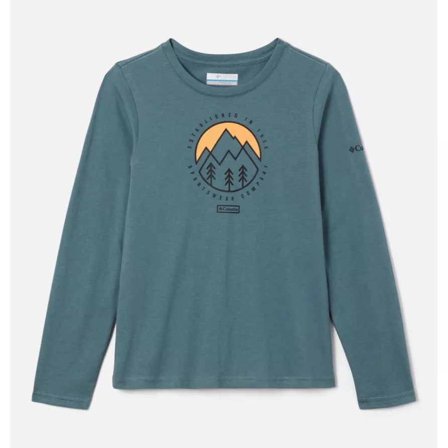 Columbia Metal/Outdoor Park Jungen-Dobson-Pass-Langarm-Grafik-T-Shirt