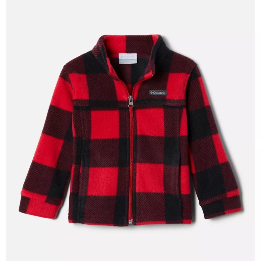 Columbia Mountain Rot Karierte Jungen Zing III Fleecejacke Für Kleinkinder