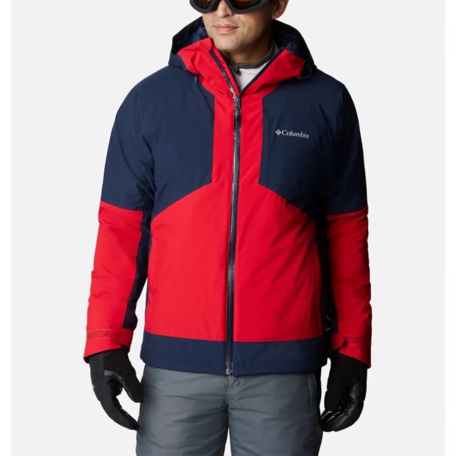 Columbia Mountain Red/College Navy Centerport II Wasserdichte Skijacke Für Herren