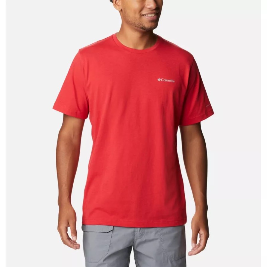 Columbia Mountain Red Herren Kurzarmhemd Thistletown Hills