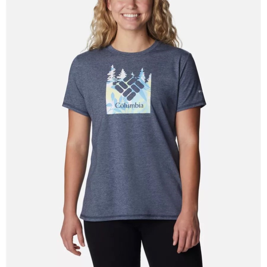 Nächtlicher/baumartiger Strudel Kolumbiens Sonnewanderungs-Grafikt-shirt Der Grafischen Frauen