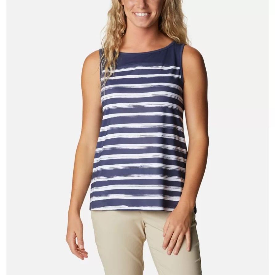 Columbia Nächtliches Chill-River-Tanktop Mit Bürstenstreifen Für Damen