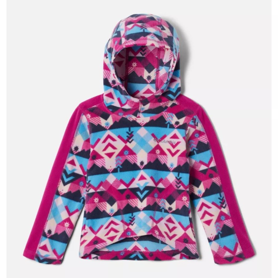 Columbia Nächtlicher Kontrollpunkt/glazialer Kapuzenpulli Für Kleinkinder In Wilder Fuchsie