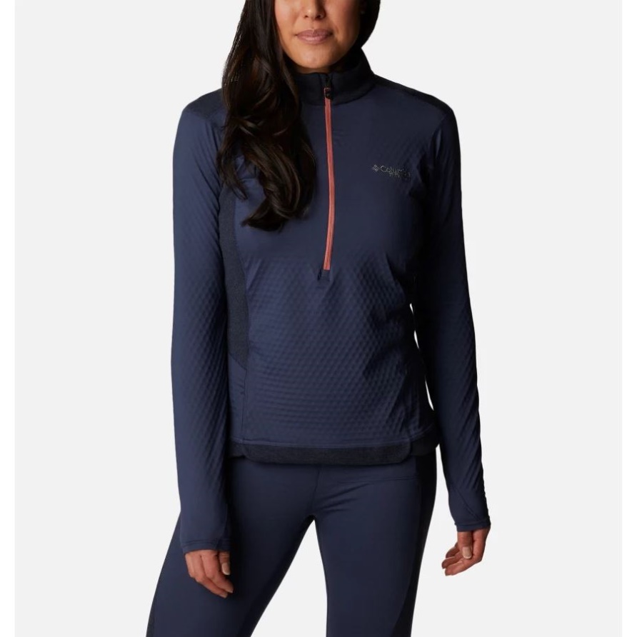 Columbia Nächtlicher/dunkler Nächtlicher Titan Pass Helix Pullover Mit Viertelreißverschluss Für Damen