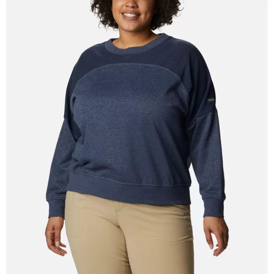 Columbia Nachtaktiv Meliert/nächtlich Columbia Lodge French Terry Crew Plus Size Für Damen