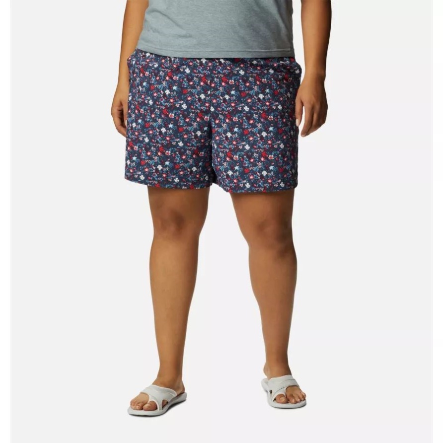Columbia Nachtaktiv/mini Hibiscus Damen-sandy River Ii Bedruckte Shorts Plus Größe