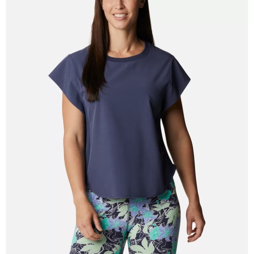 Columbia Nächtliches Kurzärmliges Bowen-Lookout-T-Shirt Für Frauen