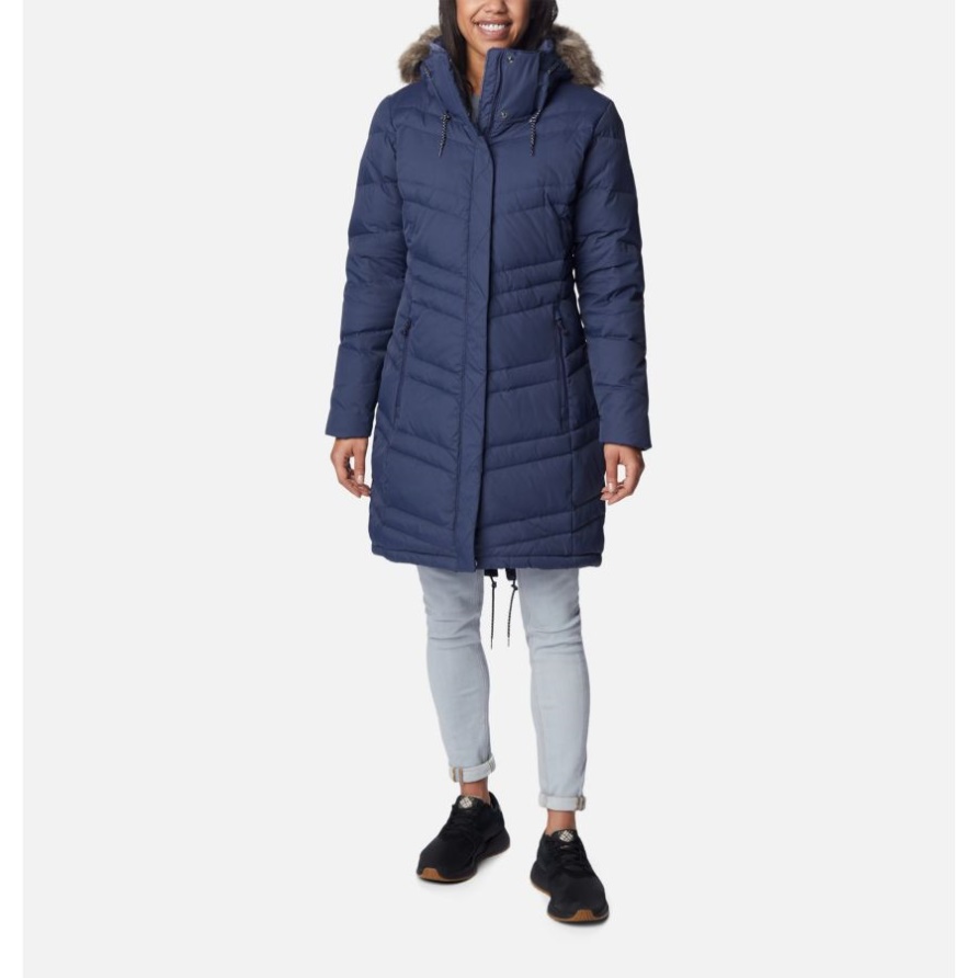 Columbia Nächtliche Catherine Creek Lange Daunenjacke Mit Kapuze Für Damen