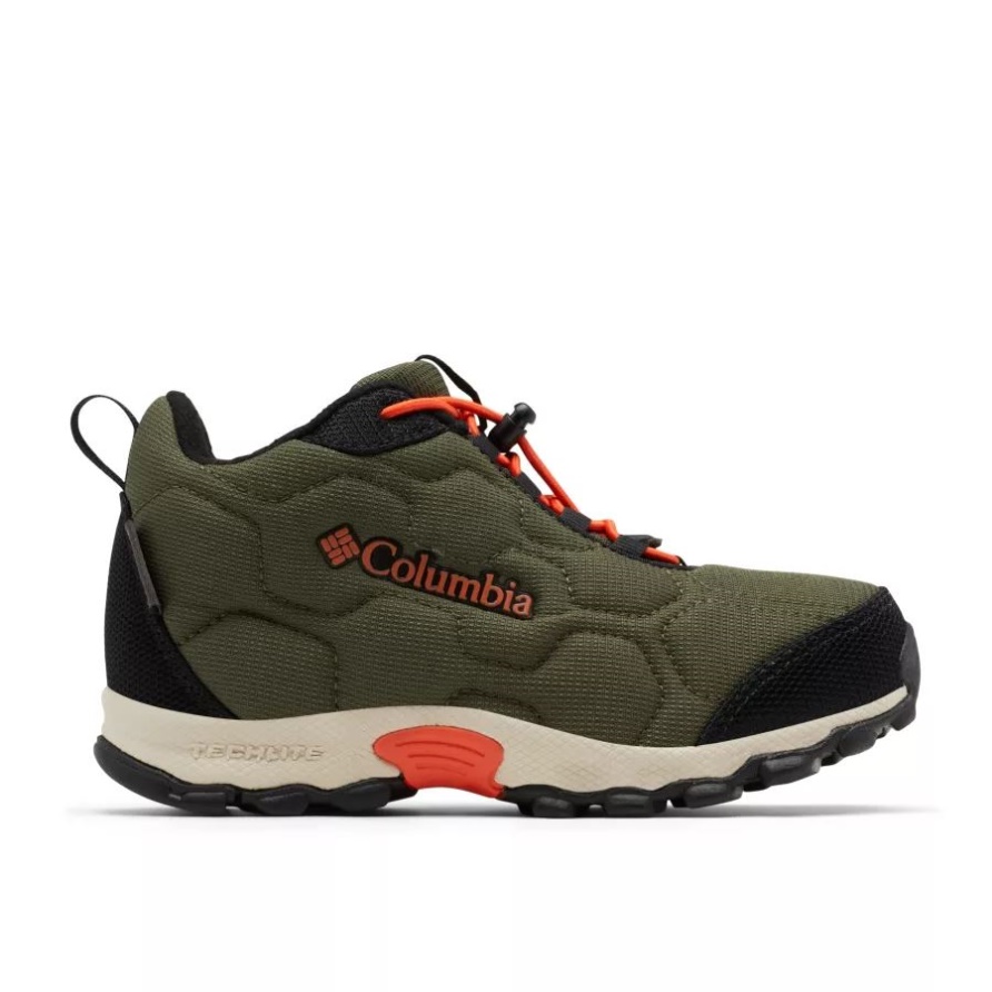 Columbia Nori/Red Quartz Firecamp Mid 2 Wasserdichter Jugendschuh