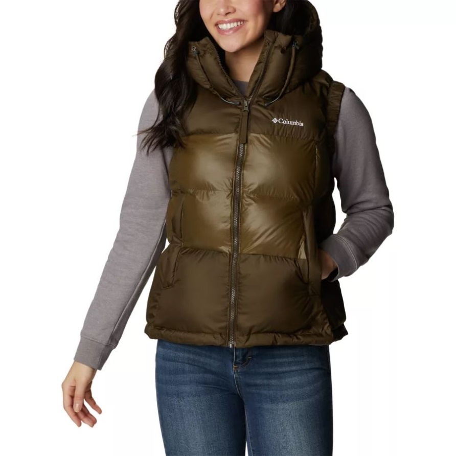 Columbia Olivgrüne Pike Lake Ii Isolierte Pufferweste Mit Kapuze Für Damen