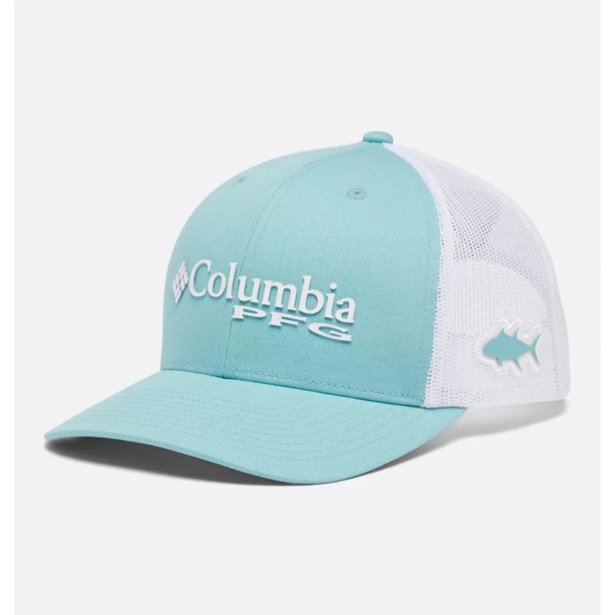Columbia Pfg Logo Mesh Snapback Hohe Krone Seewelle/weiß