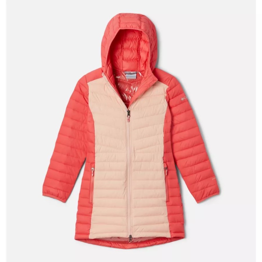 Columbia Peach Blossom/Blush Pink Slope Edge Mid Jacket Für Mädchen