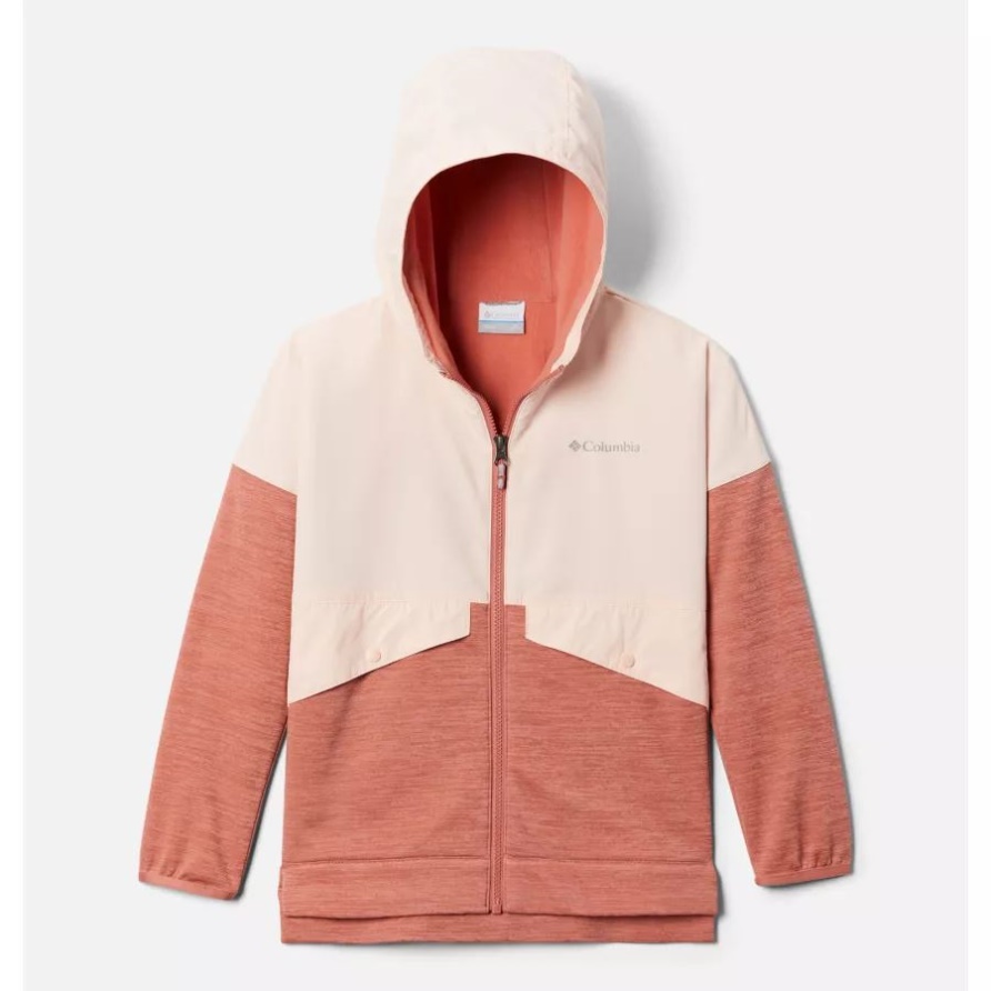 Columbia Pfirsichblüte/Dark Coral Heather Out-Shield Dry Fleece Für Mädchen