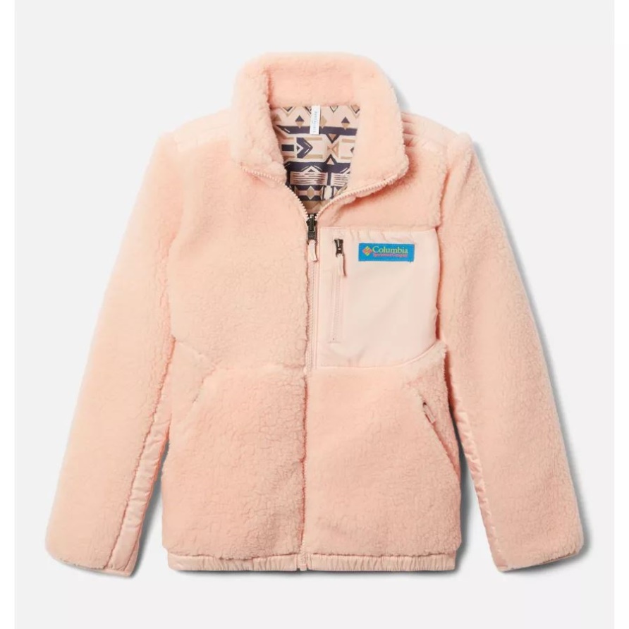Columbia Peach Blossom Archer Ridge Wendejacke Mit Durchgehendem Reißverschluss Für Kinder