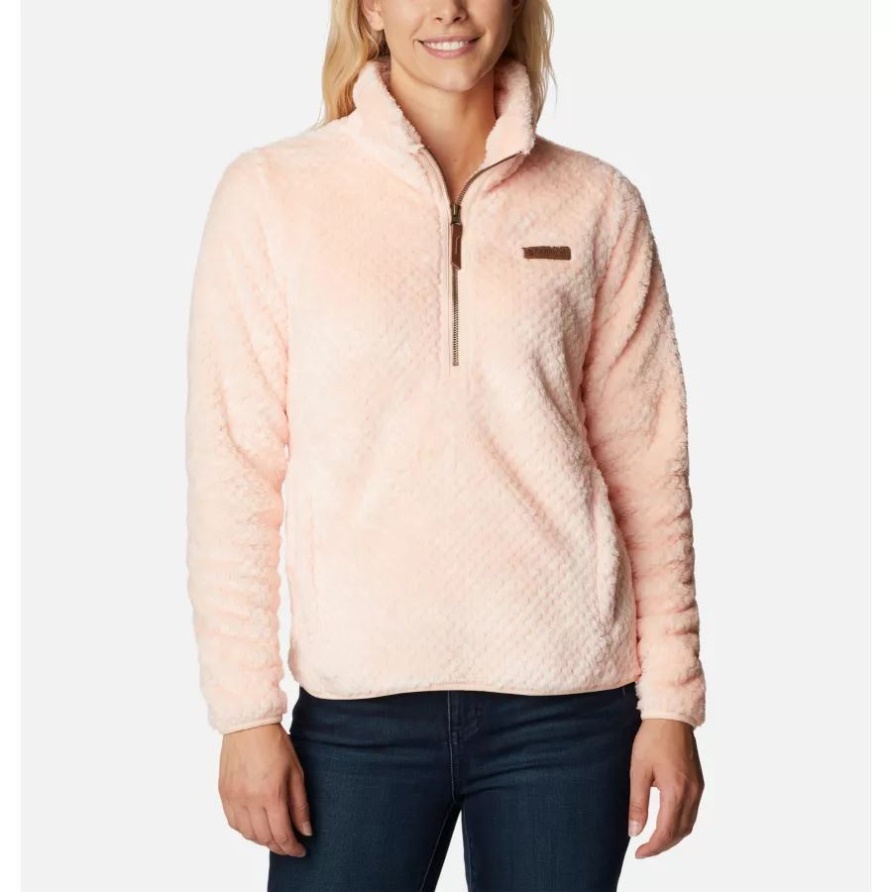 Columbia Pfirsichblüte Sherpa-Fleece Mit Viertelreißverschluss Und Feuerseite Für Damen