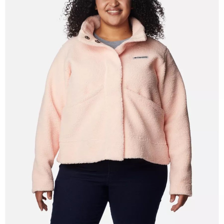 Columbia Pfirsichblüte Damen-panorama-snap-fleecejacke Plus Größe