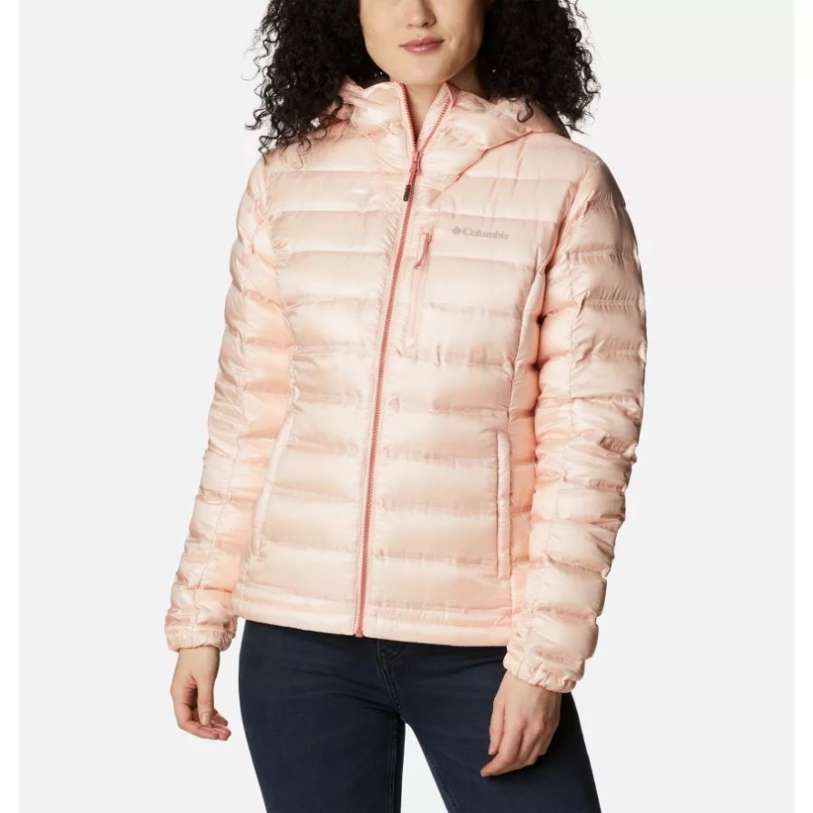 Columbia Peach Blossom Daunenjacke Mit Kapuze Und Pebble Peak Für Damen