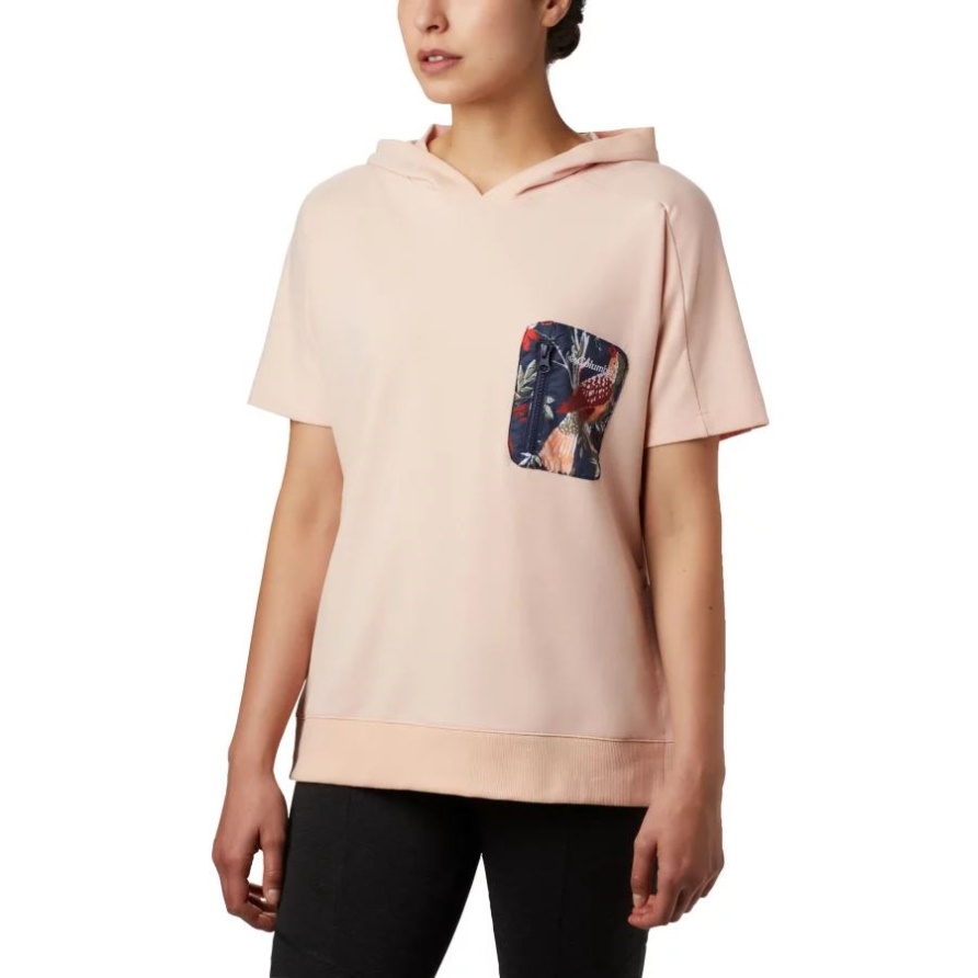 Columbia Pfirsichwolke/Nachtaktiv/Birds N Branches Columbia Park Kurzarm-Hoodie Für Damen