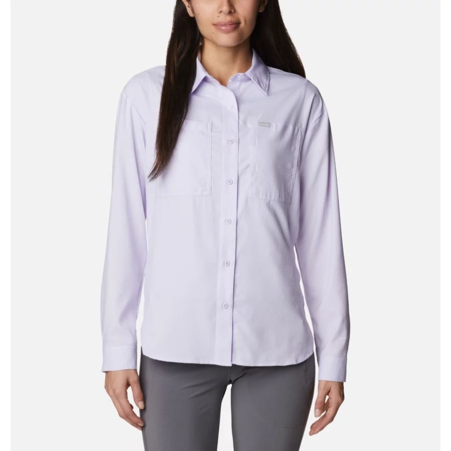 Columbia Purple Tint Womens Silver Ridge Utility Langarmshirt