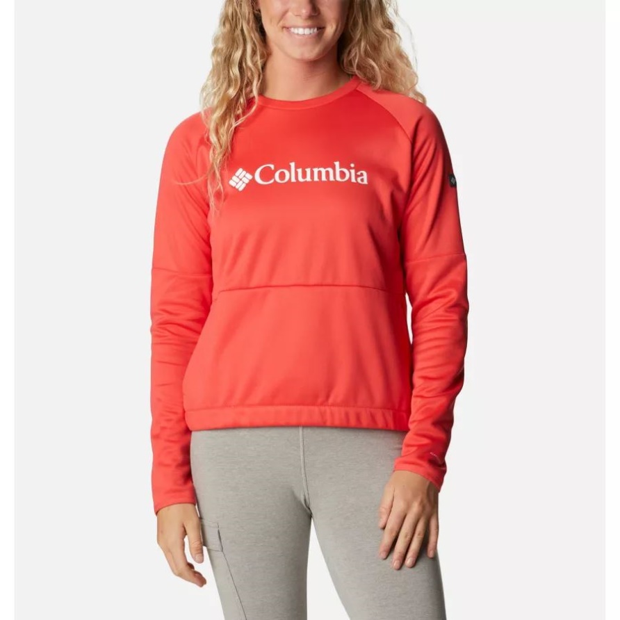 Windgates-Crew-Sweatshirt Der Columbia-roten Hibiskusfrauen