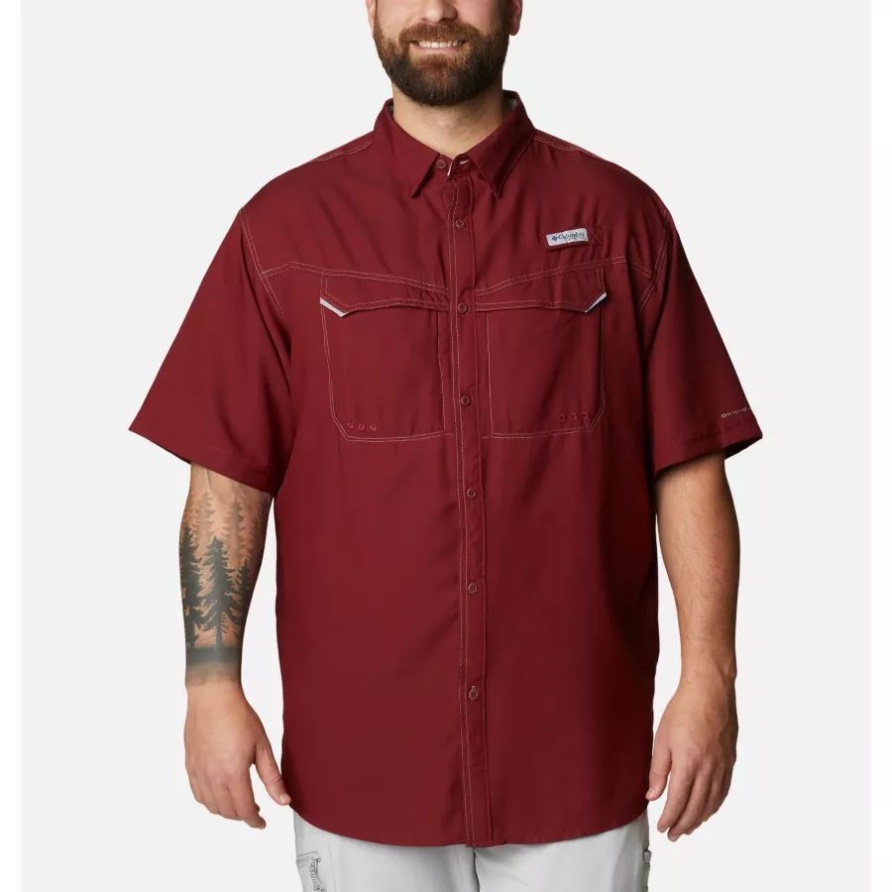Columbia Red Jaspis Herren Pfg Low Drag Offshore Kurzarmhemd Groß