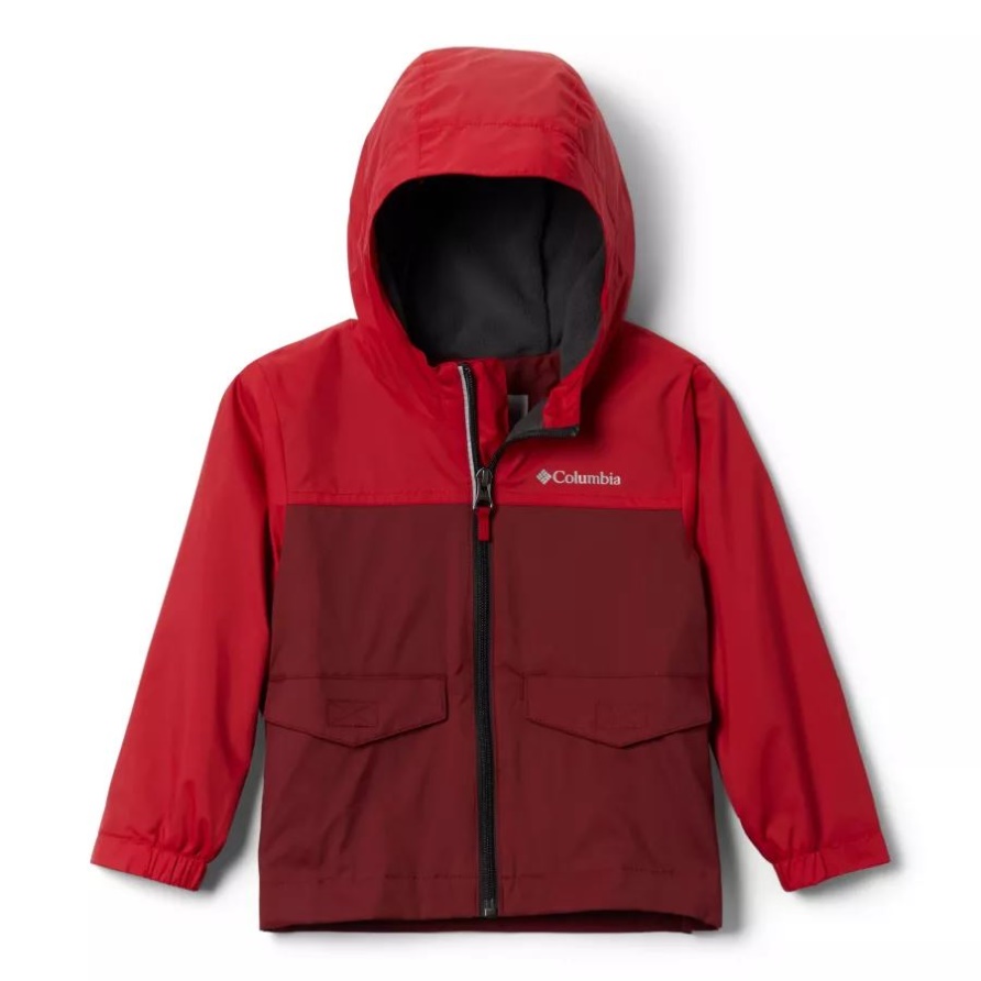 Columbia Red Jaspis/Mountain Red Regenzilla-Jacke Für Kleinkinder Für Jungen