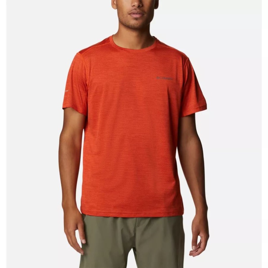 Alpine Chill Zero Funktions-T-Shirt Für Herren Columbia Red Quartz Heather