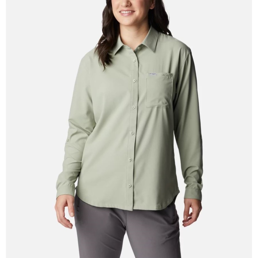 Columbia Safari Frauen Pfg Sun Drifter Gewebtes Langarmhemd