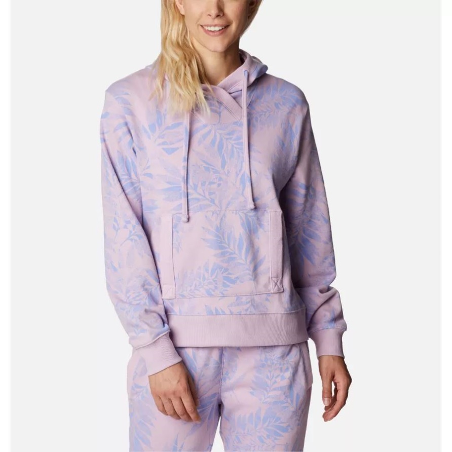 Columbia Serenity/Palmetto-Print Damen-Hoodie Aus French Terry Mit Pfg Slack Water