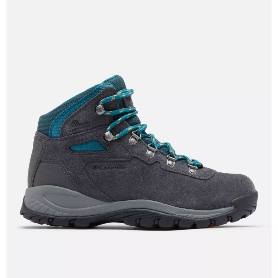 Columbia Shark/River Blue Damen Newton Ridge Plus Wasserdichter Amped-Wanderstiefel, Breit