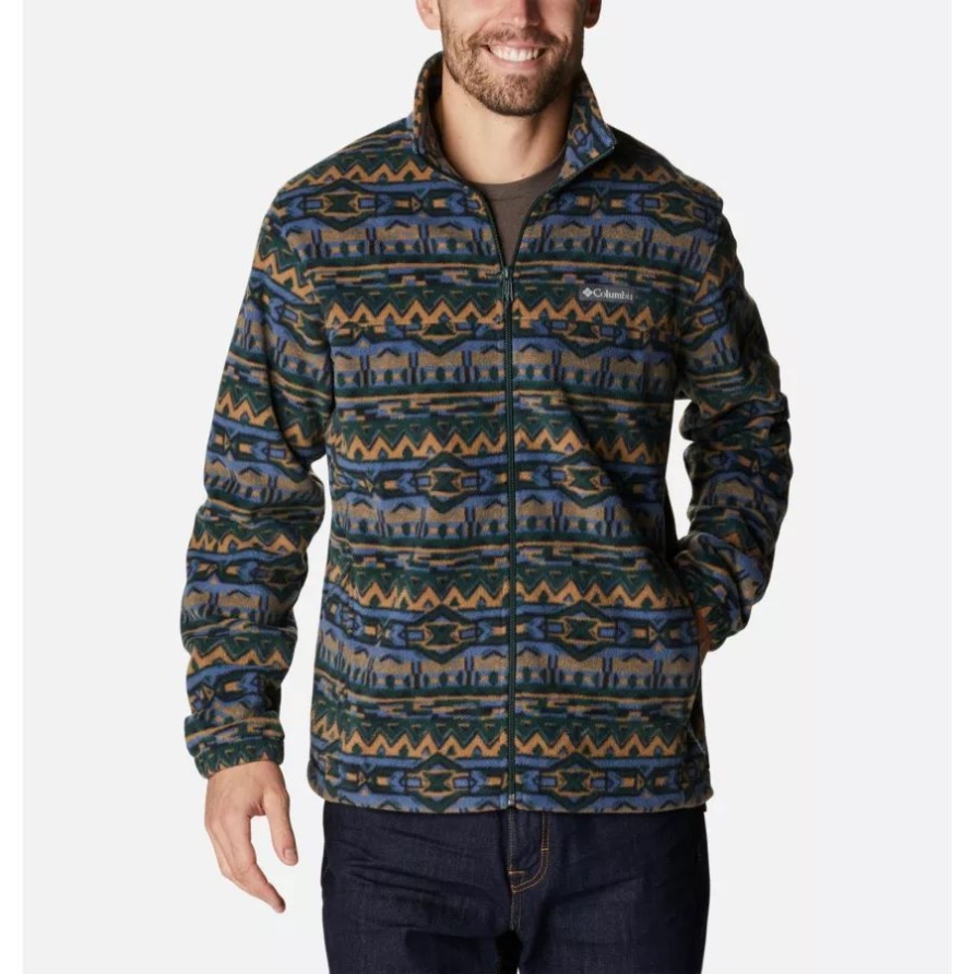Columbia Spruce 80er Streifendruck Herren Steens Mountain Druck Fleecejacke