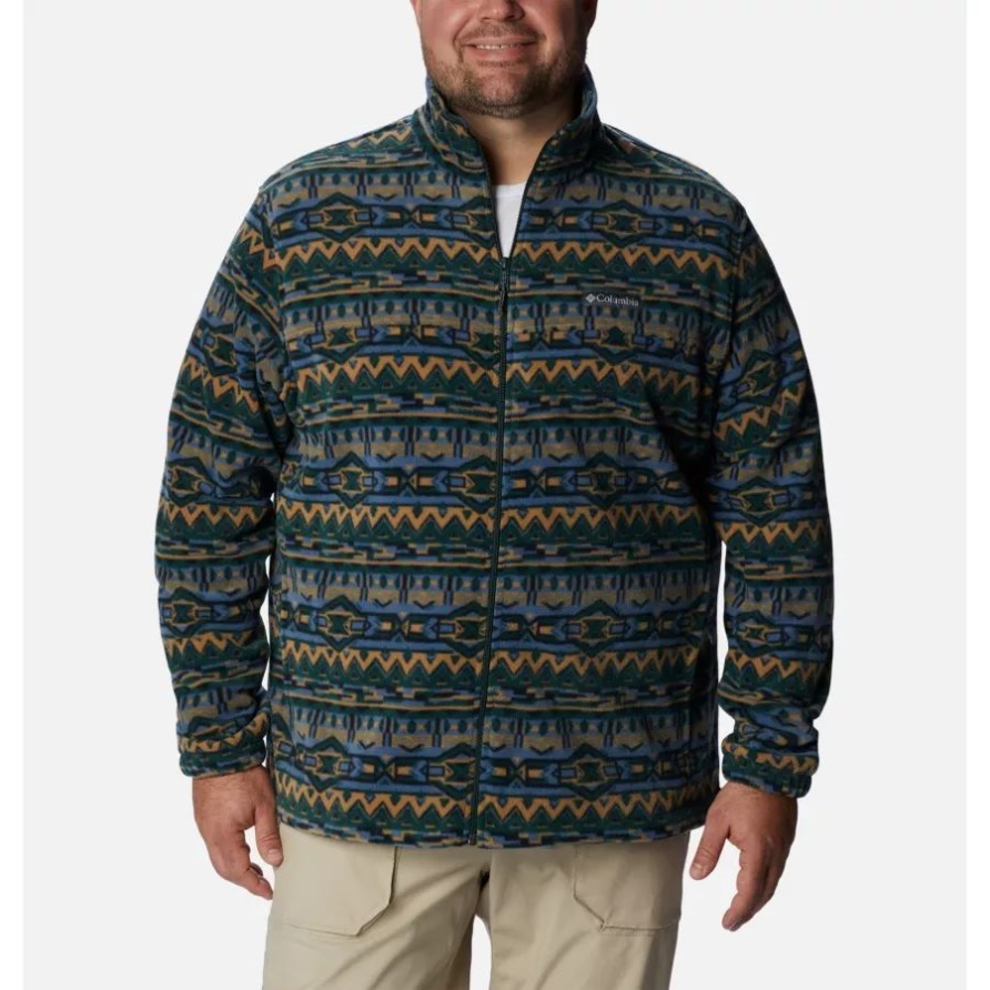 Columbia Spruce 80er Streifen Print Steens Mountain Jacke Für Herren Groß