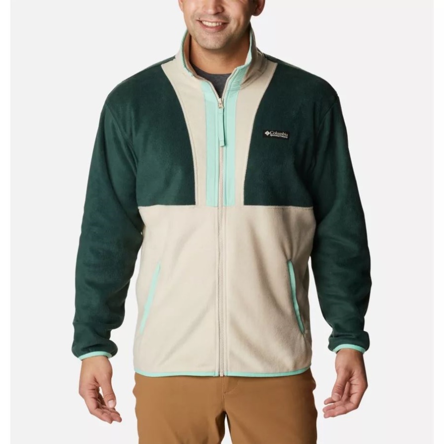 Columbia Spruce/Ancient Fossil/Seetang Herren-Fleecejacke Mit Durchgehendem Reißverschluss