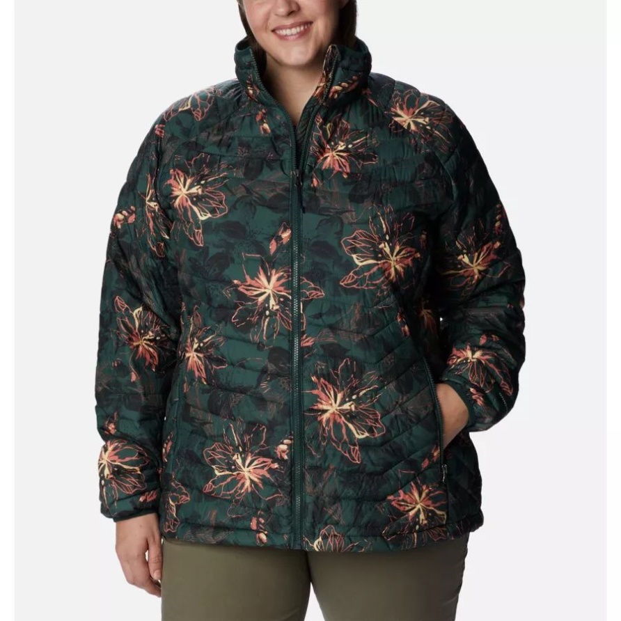 Columbia Spruce Aurelian Print Damenpuder Lite Jacke Plus Größe