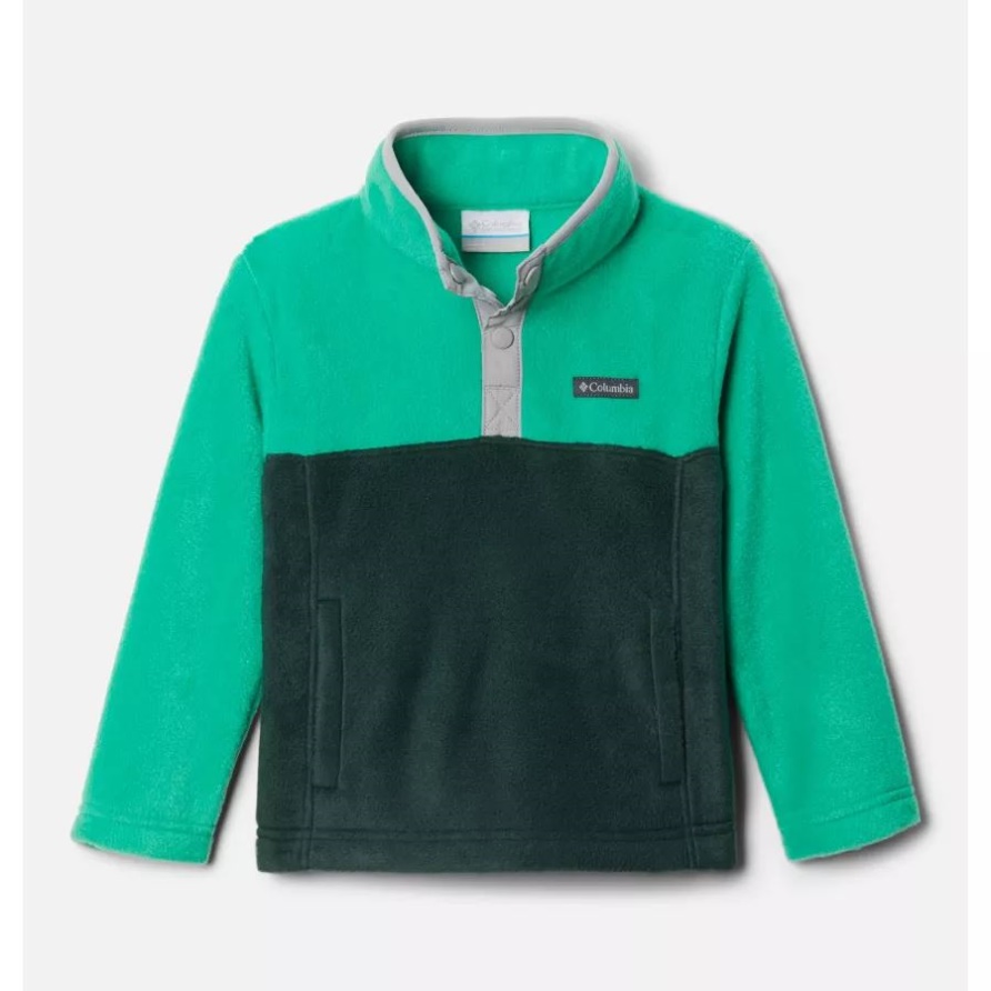 Columbia Spruce/dark Lime Kleinkind Steens Mtn Vierteldruck-fleecepullover