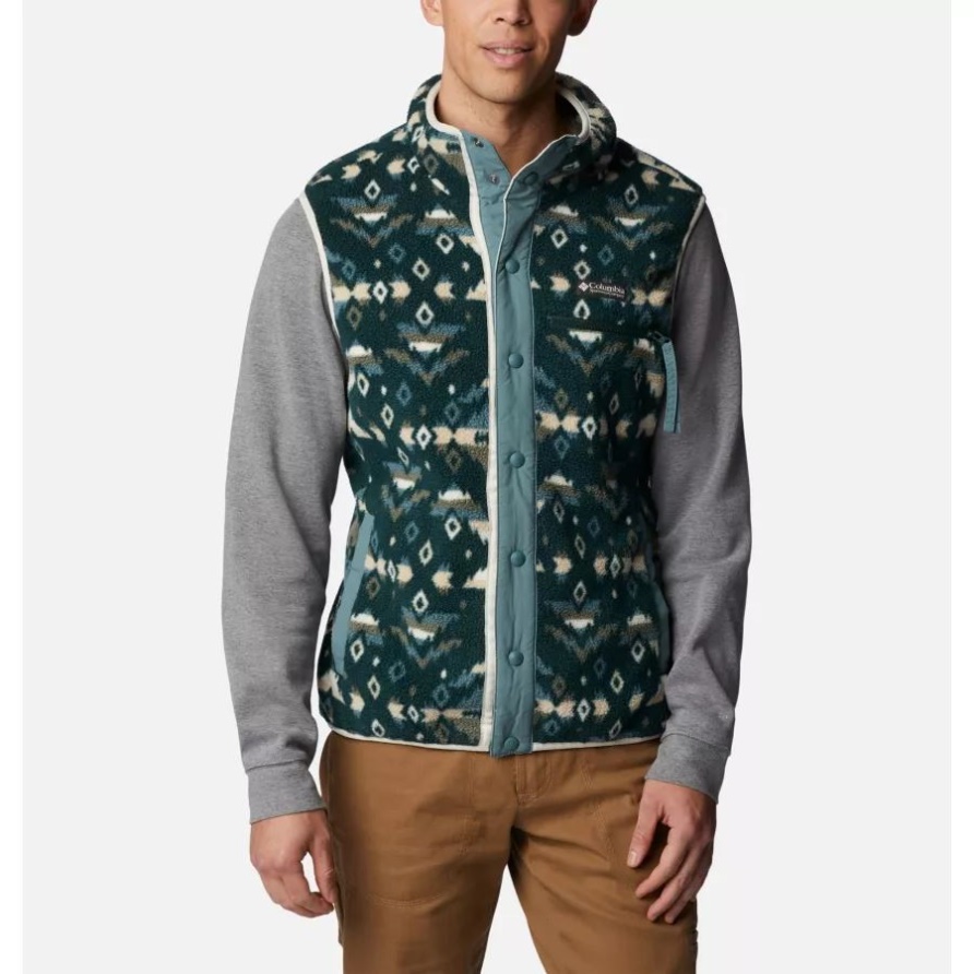 Columbia Spruce Rocky Mountain Print Helvetia Fleeceweste Für Herren