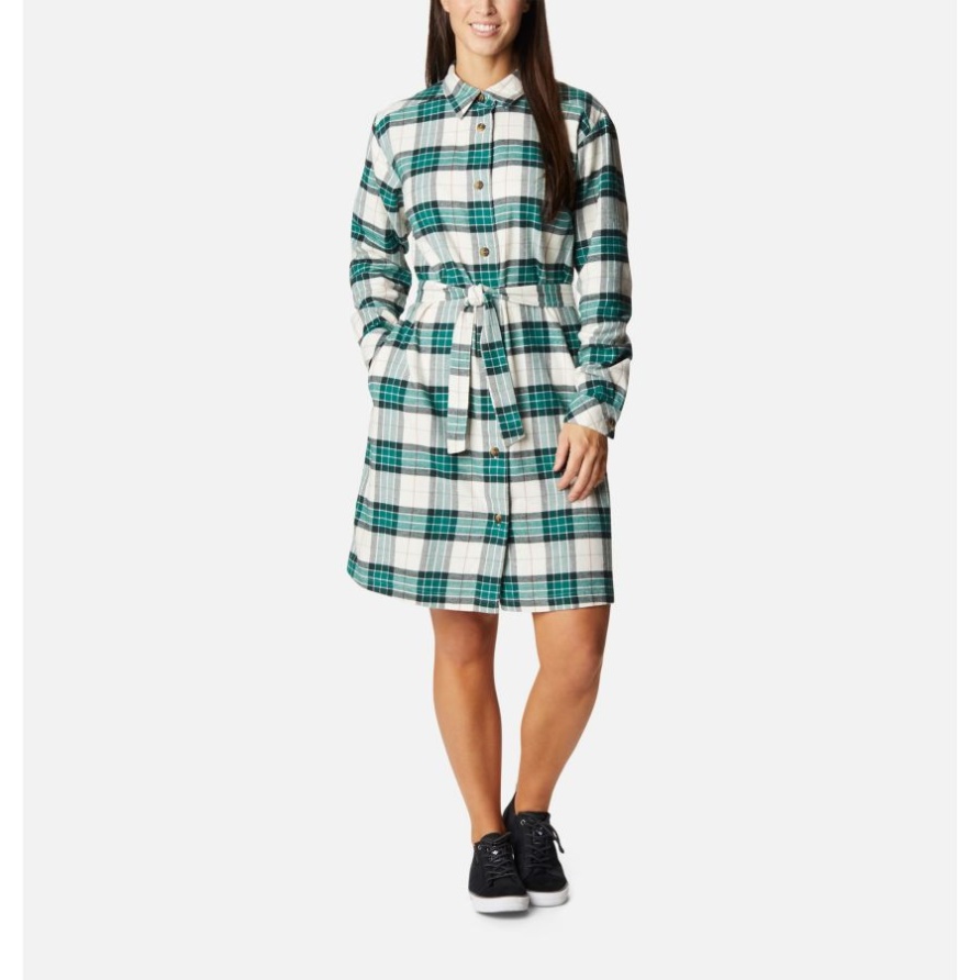 Columbia Spruce Schlichtes Stechpalmen-flanellkleid Mit Schottenkaro Für Damen
