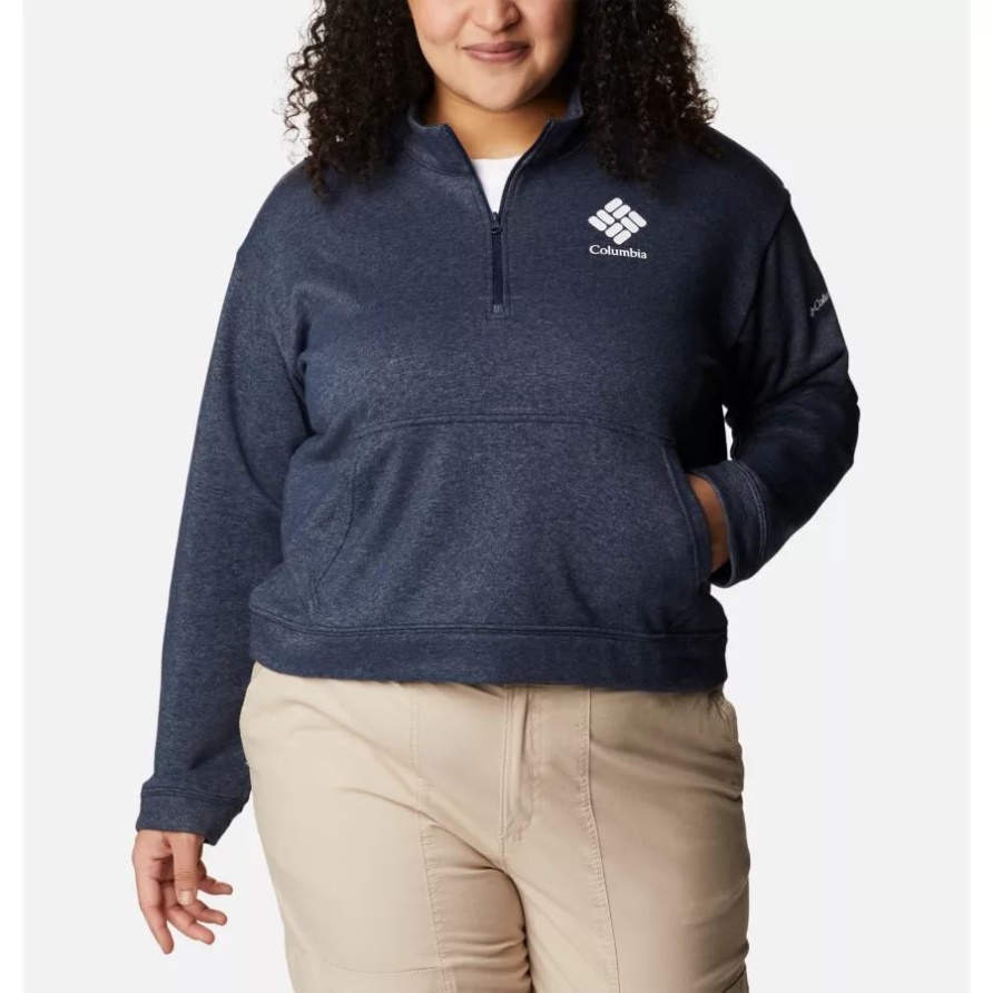 Columbia Stacked Gem Columbia Trek French Terry Sweatshirt Mit Halbem Reißverschluss Für Damen In Übergröße