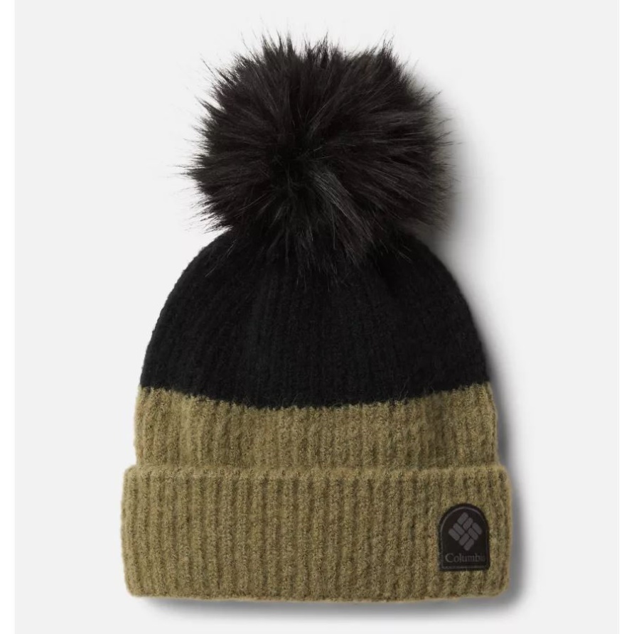 Columbia Steingrün/schwarze Winterblusenbommelmütze