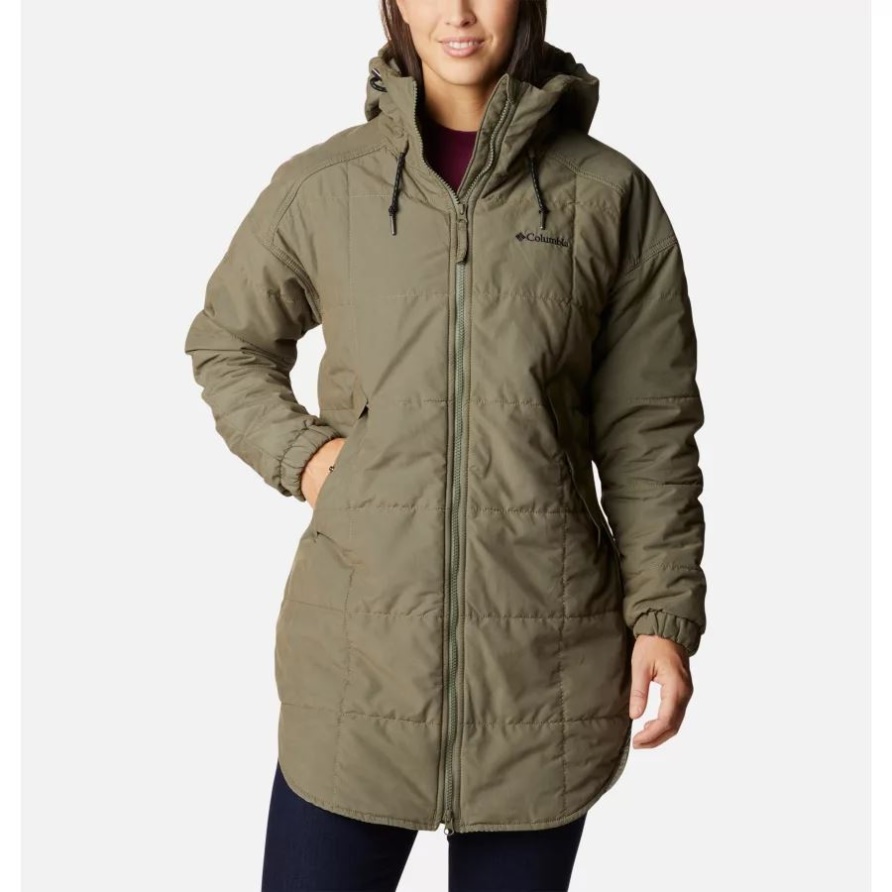 Columbia Chatfield Hill Neuheitsjacke Für Damen In Steingrün/kreide Mit Karomuster