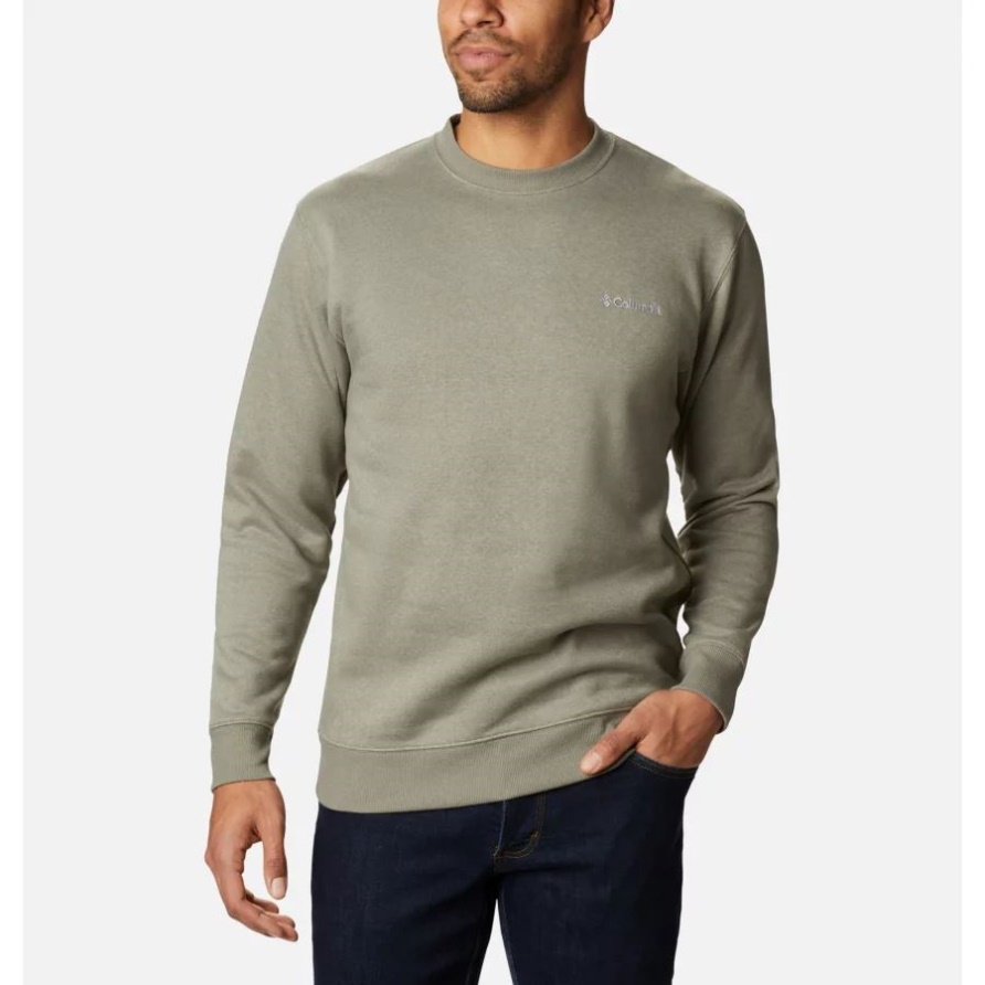 Columbia Steingrün Meliert Herren Hart Mountain Ii Crew Sweatshirt Groß
